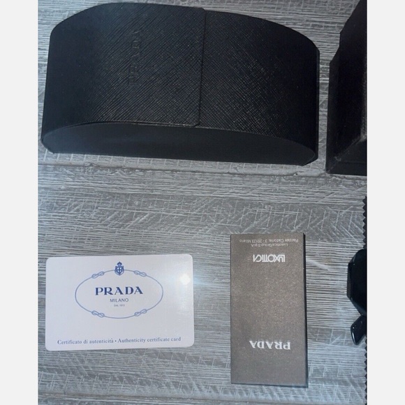 Prada PR17WS 1AB5S049 Women's Sunglasses 49 mm Black / Dark Grey Lens - Picture 2 of 4